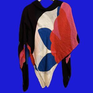 Bold Abstract Flora Print Scarf/Shawl - Multicolor - OS